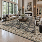 Amada Vintage Washable Area Rug,9'x12',Black/Brown - Image 2