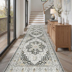 Madane Hallway Runner Rug 3x10 Washable Kitchen Runners 10ft, Black - Image 4