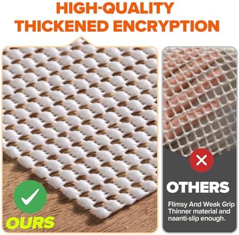 Jorvila Non-Slip Rug Pad Gripper 10x14 Ft - Image 2