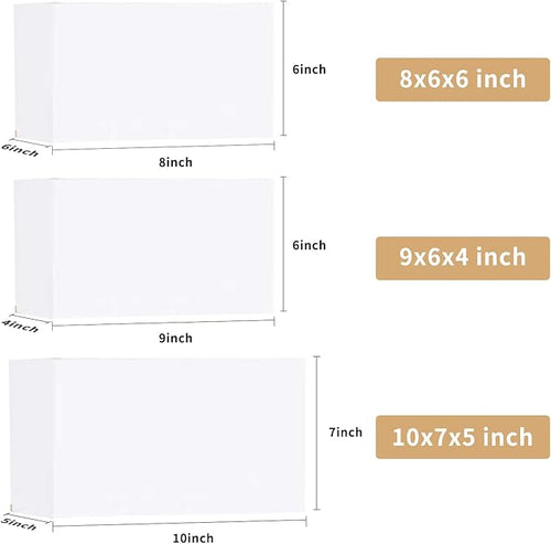 36Pcs Shipping Boxes,8x6x6 & 9x6x4 & 10x7x5 Mix and match Small Shipping Boxes,3 Sizes 12PCS Each shoe boxes cardboard.