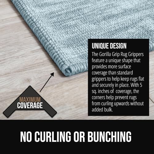 GORILLA GRIP® Extra Wide Rug Grippers for Hardwood Floor, 4 Pack - Image 4