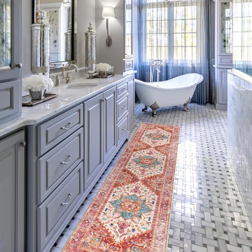 Yamaziot Washable Runner Rug, 2x8 Non-Slip Boho Vintage Hallway Kitchen Rug - Image 5