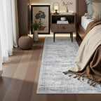 2x5 Rug Runners for Hallways Non Slip,Kitchen Rugs,Grey - Image 5