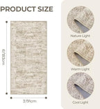 3x6 Runner Rug Non Slip,Washable Hallway Runner Rug,Brown - Image 2
