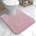 OLANLY Toilet Rugs U-Shaped 20x20, Soft Absorbent Chenille Contour Rugs by OLANLY