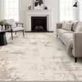 10x14 Area Rug Living Room: Modern Washable Soft Carpet Beige Brown by FXRHLP