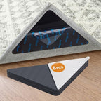 8 Pcs Rug Tape,Anti Slip Rug Pads Grippers for Hardwood Floors and Tiles,No Residue,Reusable Carpet Tape for Area Rugs, Double-Sided Adhesive Rug Stickers by Tiergrade