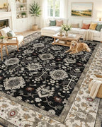OLANLY 9x12 Washable Area Rug, Soft Non Slip Carpet for Bedroom Living Room by OLANLY