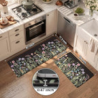 KIMODE Anti Fatigue Mats for Kitchen Floor, Farmhouse Floral Kitchen Rugs - Image 3