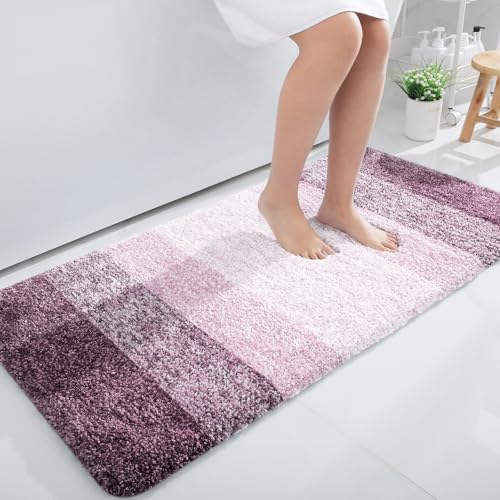 OLANLY Bathroom Runner Rug 45x27, Extra Soft Absorbent Microfiber Bath Rugs by OLANLY
