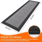 StepRite Kitchen Rugs, Kitchen Mats for Floor, 70"x20" Non-Slip Machine-Washable Kitchen Throw Rug, Absorbent Kitchen Runner Rugs Office, Kitchen Sink Standing Desk Mat, Kitchen Decor Carpet, Black - Image 2