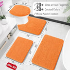 OLANLY Toilet Rugs U-Shaped 20x20, Soft Absorbent Chenille Contour Rugs - Image 2