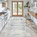 2x8 Runner Rug Non Slip,Washable Hallway Runner Rug,Blue - Image 3