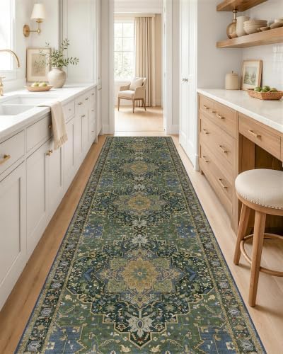 OLANLY 2x10 Washable Runner Rug, Soft Non Slip Carpet for Hallway Kitchen by OLANLY