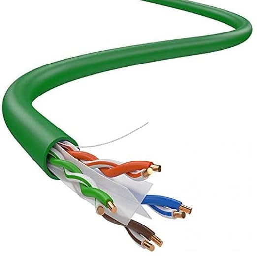 DRIPSTONE - 600006 CAT6 Solid UTP Cable 23AWG 1000ft LAN Network Ethernet RJ45 Wire, Green (600121)