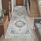 Madane Kitchen Runner 2'6''x8' Soft Rug Runners for Hallways, Blue - Image 4