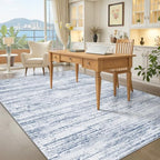 Area Rug 5x7 Living Room Rugs: Washable Modern Rug Non-Slip Soft Rugs Stain Resistant Printed Rug Indoor Carpet for Bedroom Kitchen Dining Room Nursery Home(Dark Blue, 5'x7') - Image 3