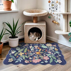 Washable 2x3 Area Rug for Entryway: Easy-Clean Carpet with Non-Slip Backing for Bedroom Kitchen Stain-Resistant Durable Low Pile Floor Mat – Perfect for High-Traffic Areas with Pets (2x3/Purple) - Image 3
