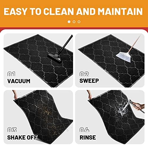 Cosyearn Door Mat, 24x36, Black, Indoor Outdoor Front Entryway Doormat - Image 6