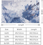 Ompaa Living Room Rug 5x7 Dark Blue Area Rug Machine Washable Boho Rug Non Slip Abstract Vintage Indoor Large Rugs for Bedroom, Classroom, College Dorm, Farmhouse, Dining Room, Kids Playroom - Image 2