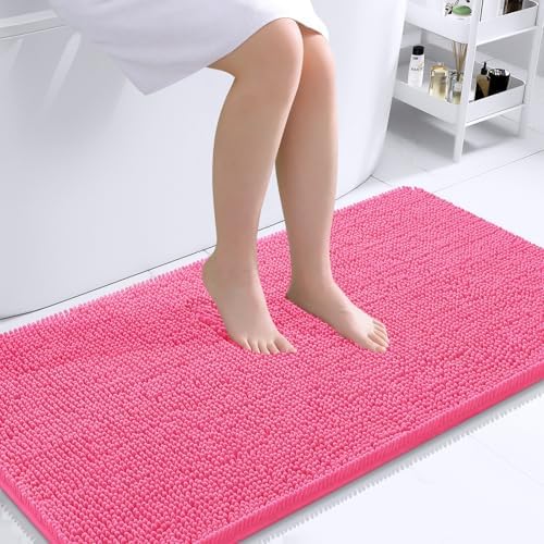 OLANLY Bathroom Runner Rugs 44x24, Extra Soft Absorbent Chenille Bath Rugs by OLANLY