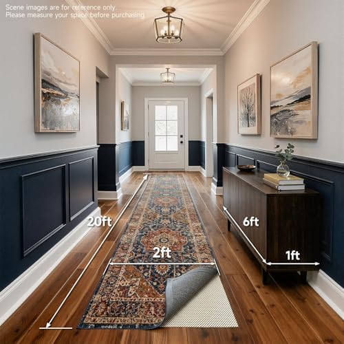 Veken Runner Rug Pad Gripper for Hardwood Floors, Non Slip 2x20 Ft Rug Pads for Area Rugs, Thick Rug Grippers for Tile Floors, Under Carpet Anti Skid Mat, More Than 99 Pcs Anti-Slip Square Pattern - Image 6