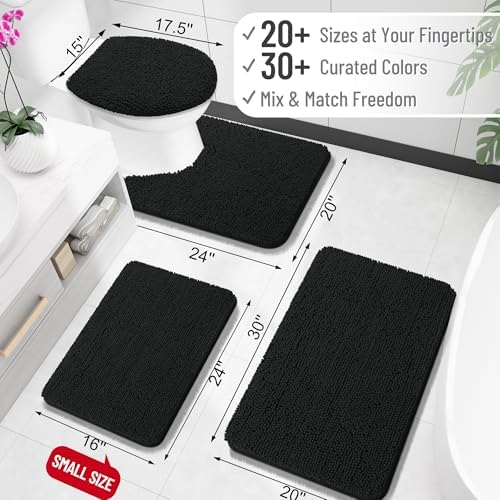 OLANLY Bathroom Rugs 32x20, Extra Soft Absorbent Chenille Bath Rugs - Image 2