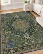 OLANLY 4x6 Washable Area Rugs, Soft Non Slip Carpet for Bedroom Living Room by OLANLY