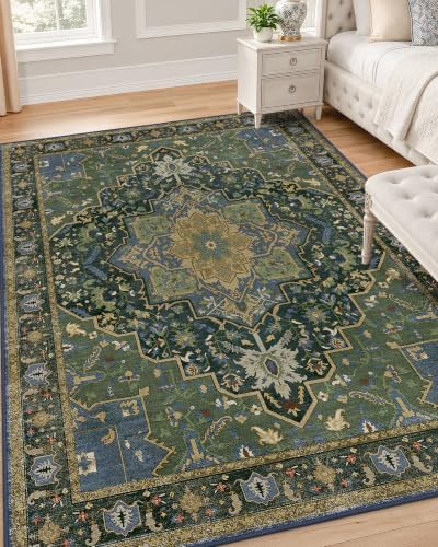 OLANLY 4x6 Washable Area Rugs, Soft Non Slip Carpet for Bedroom Living Room by OLANLY