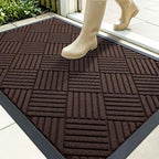 OLANLY Front Door Mat Outside Entrance 35x23, Waterproof Heavy-Duty Doormat by OLANLY