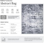 10x12 Area Rug Living Room: Modern Washable Indoor Soft Carpet Grey - Image 2