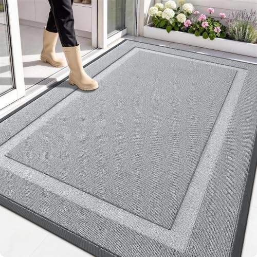 OLANLY Front Door Mat Outside 71x47, All-Season Heavy-Duty Rubber Doormat by OLANLY