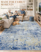 OLANLY 8x10 Washable Area Rug, Soft Non Slip Carpet for Bedroom Living Room - Image 3