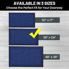 Front Door Mat, Indoor Outdoor Welcome Entryway Entrance Doormat 36x24 Blue - Image 6