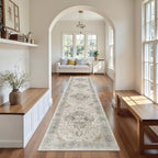 Madane Washable Runner Rugs 2x12 Long for Hallway Kitchen Light Taupe Brown - Image 4
