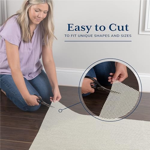 Veken Non Slip Rug Pad Gripper for Hardwood Floors, Strong Anti Slip and Skid Mat, Keep Rugs Safe and in Place for Tile, Carpet Liner Grippers Under Area Rugs, 2x3 Ft Pads - Image 3