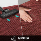 HIYARD Durable Front Door Mat, Absorbent Muddy Dirt Resist Welcome Door Mats Outdoor Indoor, Stain and Fade Resistant, Non-Slip Rubber Backing Low Profile Doormat for Entryway, 60×36, Red - Image 5