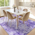 RELEANY Washable 10'x14' Abstract Area Rug for Living Room Purple - Image 3