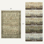 3x5 Area Rugs for Entryway, Brown Washable Non-Slip Area Rug for Kitchen - Image 2
