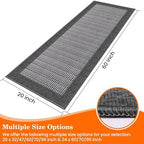 StepRite Kitchen Rugs, Kitchen Mats for Floor, 60"x20" Non-Slip Machine-Washable Kitchen Throw Rug, Absorbent Runner Rugs Office, Sink Standing Desk Mat, Decor Carpet, Grey - Image 2