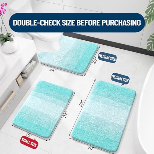 OLANLY Bathroom Runner Rug 54x24, Extra Soft Absorbent Microfiber Bath Rugs - Image 2