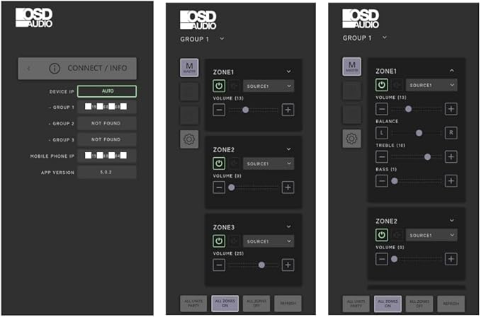 OSD Audio Nero Max12: 6-Zone, 6-Source Amplifier 80W Power, Multi-Room Audio Control, App Integration for iOS & Android, Expand up to 18 Zones, Control4 Driver Support