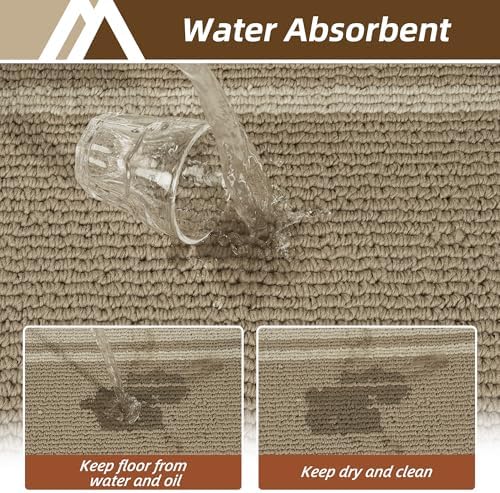 COSY HOMEER Kitchen Rugs Sets of 2 Non-Slip Washable,24"x35"+24"x60" - Image 5