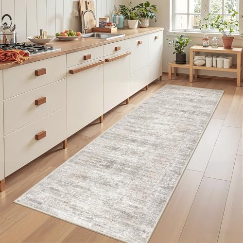 2x8 Runner Rug Non Slip,Washable Hallway Runner Rug,Taupe - Image 4
