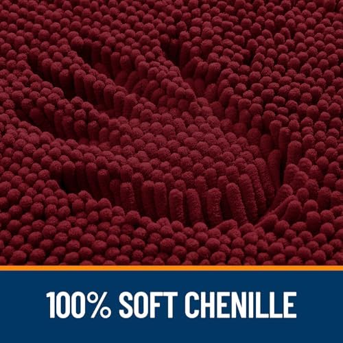 OLANLY Bathroom Runner Rugs 45x27, Extra Soft Absorbent Chenille Bath Rugs - Image 3