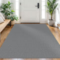 EARTHALL Washable Area Rug, Non Slip Entryway Rug, 4x6 Ft, Dark Gray by Unknown