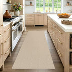 EARTHALL Washable Runner Rug, Non Slip Walkway Runner, 3x7 Ft, Sand/Beige - Image 5