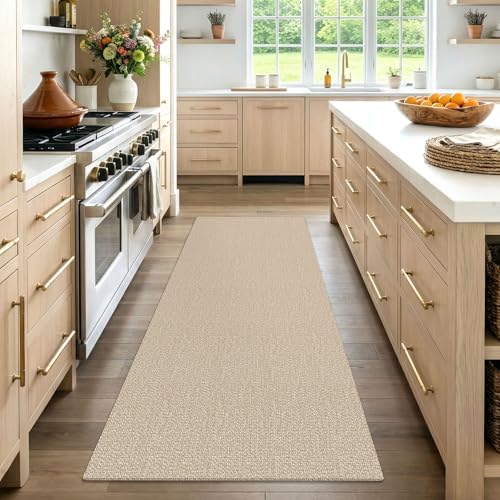 EARTHALL Washable Runner Rug, Non Slip Walkway Runner, 3x7 Ft, Sand/Beige - Image 5