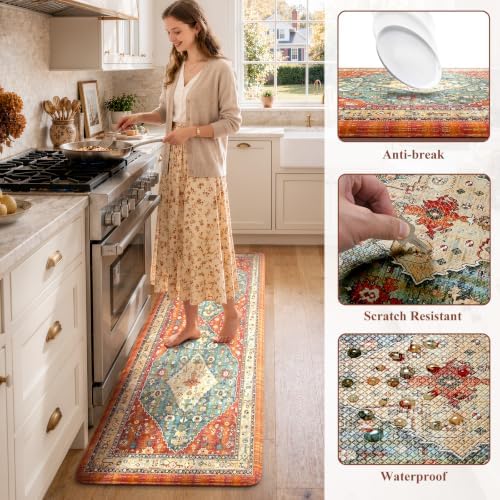 Collive Kitchen Mats for Floor Kitchen Rugs Non Slip Washable, 24''x71'' - Image 6