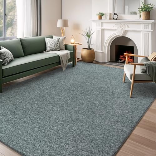 AROGAN 4x6 Area Rugs for Living Room Non Slip Bedroom Rug, Grey & Green - Image 3